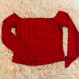 Off the shoulder Red Top